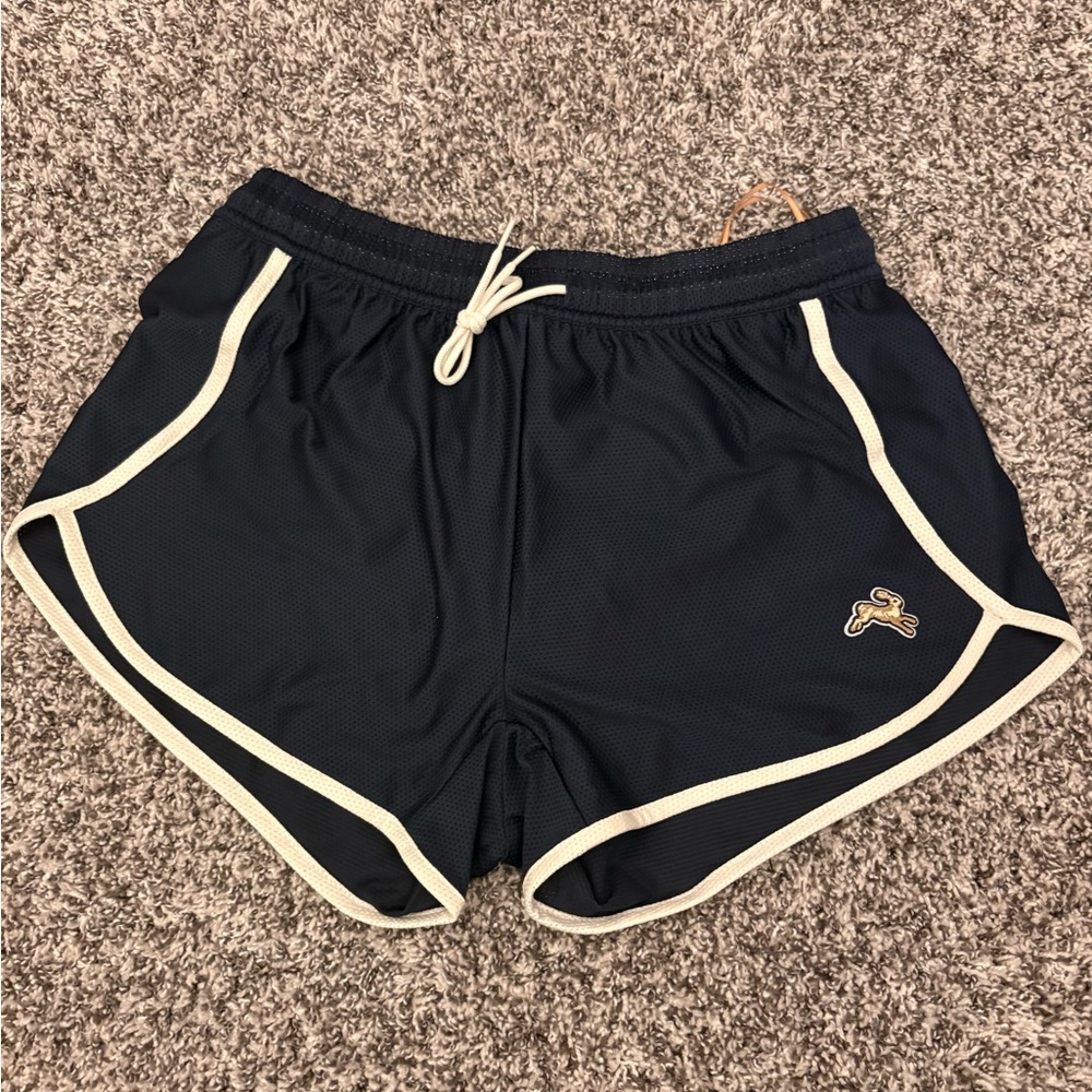 Tracksmith Navy and Cream Athletic Shorts